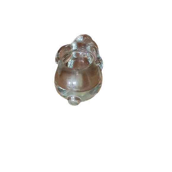 Bunny Rabbit Votive Candle Holder Glass Heavy Weight - Picture 4 of 16